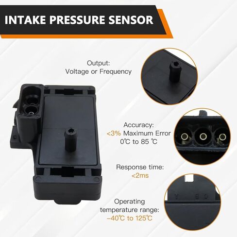 12569240 Map Manifold Absolute Pressure Sensor for 1985-2004 Chevy Impala, for 1988-1998 Silverado K1500, for 1997-2003 Malibu, for 1984-2003 Buick Century, for 1992-1997 G*MC Yukon in Saudi Arabia