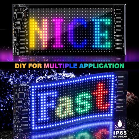 قطعتان من ضوء عيون الشيطان للسيارات، شاشة LED مرنة للسيارة، IP65 مقاومة للماء تعمل بمنفذ USB وعيون LED ديناميكية قابلة للبرمجة مع التحكم في التطبيق لنوافذ السيارات وسيارات الدفع الرباعي والشاحنات المتوسطة الصغيرة - 7 × 3 بوصة in Kuwait