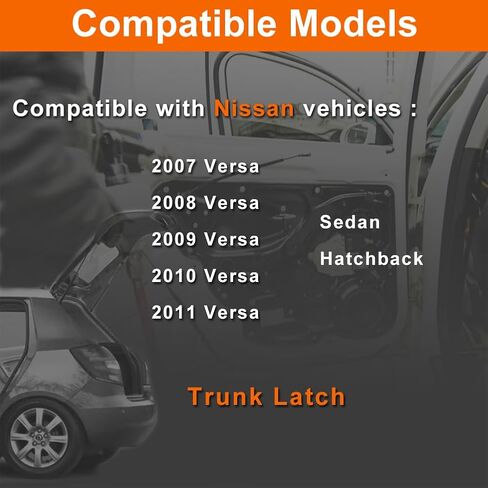 Trunk Deck Lid Latch Lock Compatible with 2007-2011 Versa in Saudi Arabia