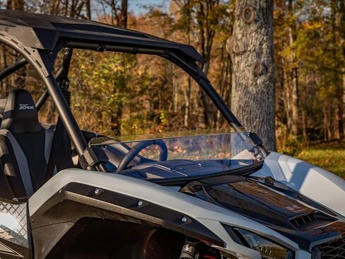 SuperATV نصف زجاج أمامي مقاوم للخدش لعام 2020+ Kawasaki Teryx KRX 1000، طلاء صلب بصري XR، 1/4 بوصة بولي كربونات أقوى 250 مرة من الزجاج، حماية فائقة ونمط أنيق، صنع في الولايات المتحدة الأمريكية in Kuwait