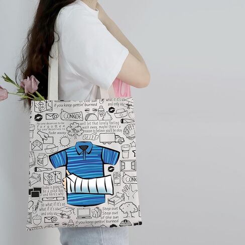 PXTIDY Dear E Hansen Musical Themed Tote Bag Musical Theatre Shoulder Bag Gifts for Fans in Saudi Arabia