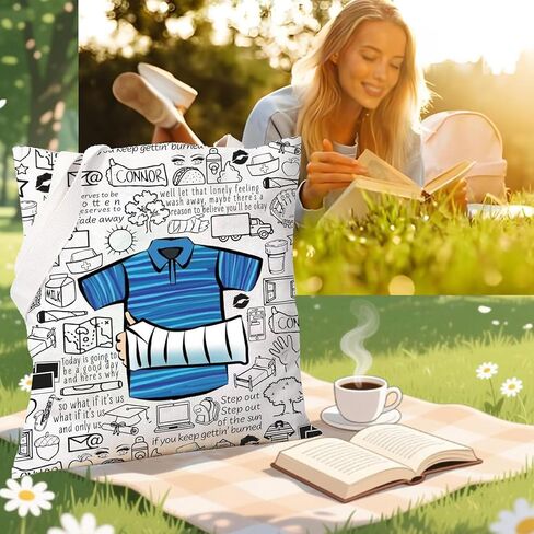 PXTIDY Dear E Hansen Musical Themed Tote Bag Musical Theatre Shoulder Bag Gifts for Fans in Saudi Arabia