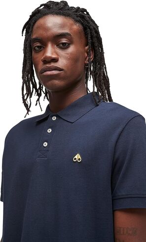 Moose Knuckles Men's Pique Polo Gold in Kuwait