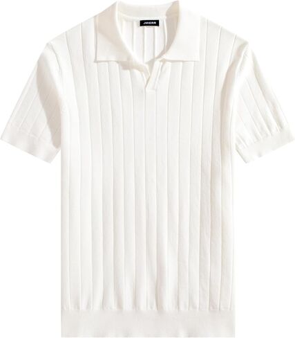 JMIERR Men's Short Sleeve Knit Polo Shirts Ribbed Texture Johnny Collar Sweater for Casual Summer Wear in Kuwait