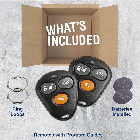 KeylessOption دخول بدون مفتاح عن بعد مفتاح السيارة إنذار فوب لما بعد البيع فايبر أتمتة EZSDEI474V 473V (حزمة من 2) in Saudi Arabia