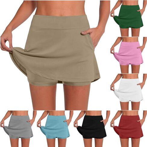 Athletic Skorts for Women Summer Casual Tennis Skirts Stretch Tummy Control High Waisted Skort in Saudi Arabia