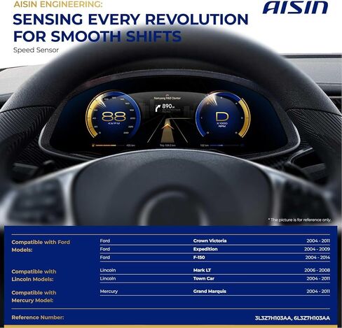 AISIN ASWFD-00178 Transmission Speed Sensor - Compatible with Ford F-150 04-14, Expedition 04-09, Crown Victoria 04-11, Lincoln Mark LT 06-08, Town Car 04-11, Mercury Grand Marquis 04-11 in Saudi Arabia