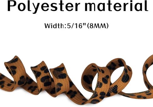 أربطة أحذية UamGlsob بطبعة الفهد للأحذية الرياضية Golden Goose Superstar Leopard، أربطة بديلة للحيوانات الملونة مقاس 8 مم in Saudi Arabia