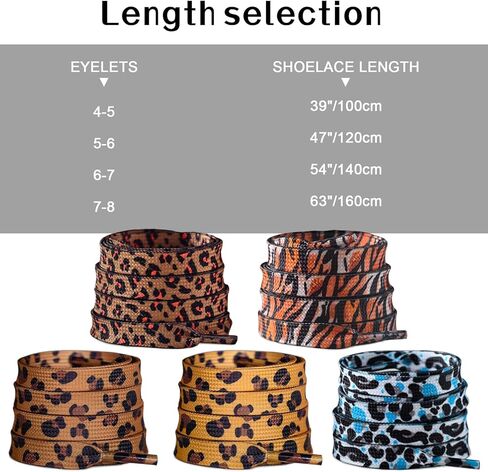 أربطة أحذية UamGlsob بطبعة الفهد للأحذية الرياضية Golden Goose Superstar Leopard، أربطة بديلة للحيوانات الملونة مقاس 8 مم in Saudi Arabia