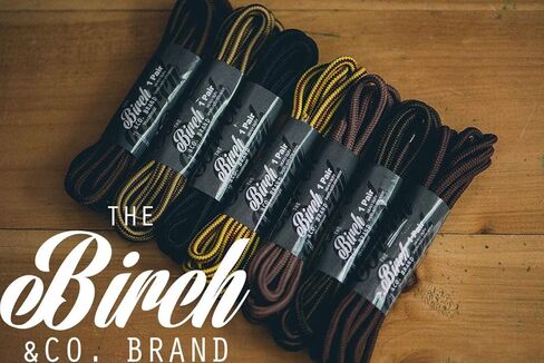 أربطة حذاء دائرية سميكة وشديدة التحمل مقاس 1/5 بوصة من خشب البتولا للأحذية طويلة الرقبة وأحذية المشي لمسافات طويلة. (72 بوصة (184 سم) -XL، أسود) in Kuwait