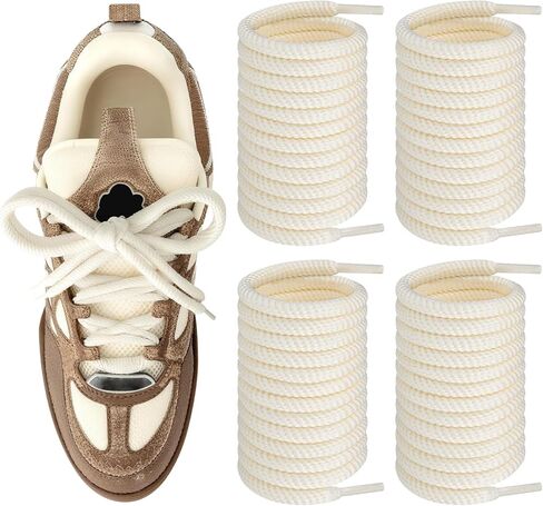 Endoto 6.5MM Round Shoelaces for Louis Vuitton Skate Sneakers, 4PCS Thick Replacement Shoe Laces Strings for LV in Saudi Arabia