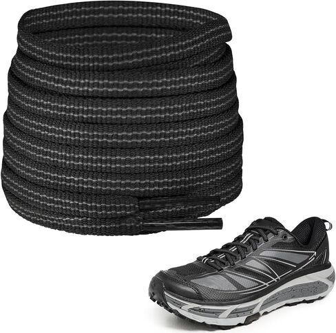 Stripe Shoelaces for Hoka Clifton/Bondi/Rincon/Skyflow Sneakers, Premium 6mm Polyester Strings Replacement Laces in Saudi Arabia