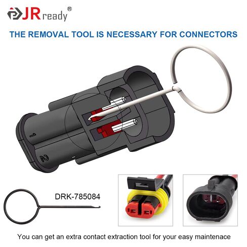 موصل JRready 2 Pin مقاوم للماء، موصلات أسلاك 16 AWG 2، موصلات كهربائية للسيارات بطريقة الذكور والإناث مع شهادة UL1015 للسيارات والشاحنات والقوارب والتطبيقات الاحترافية، 12 مجموعة in Saudi Arabia