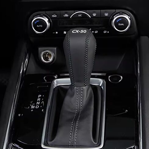 XITER For Genuine Leather Gear Shift Knob Cover Car Protect Accessories Case For CX50 CX-50 2023-2026 (Red Stitches) in Saudi Arabia