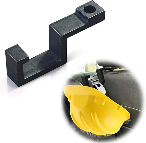 حامل القبعة الصلبة لمسند ظهر مقعد الشاحنة وخطاف مسند رأس السيارة العالمي للقبعات الصلبة وسترات الأمان والحقائب والعتاد | منظمة توفير المساحة (نمط خشب الخيزران) in Kuwait