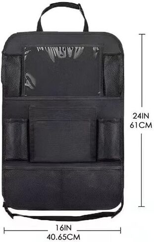 عبوتان من منظم المقعد الخلفي للسيارة وبساط الركل، واقي المقعد الخلفي المقاوم للماء مع وسادة شفافة/حامل للكمبيوتر اللوحي، منظم سيارة مناسب عالمي لأساسيات السفر للأطفال وتخزين سيارات الدفع الرباعي/الشاحنة/السيدان in Kuwait