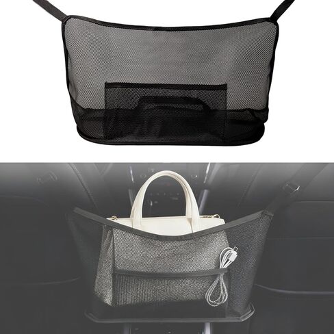 حامل محفظة للسيارة بين المقعد الأمامي، حامل حقيبة يد شبكي للجيب وحاجز للمقعد الخلفي للحيوانات الأليفة/الأطفال، منظم حقيبة شبكية لتخزين الهواتف/الوجبات الخفيفة، ملحقات السيارة للنساء in Kuwait
