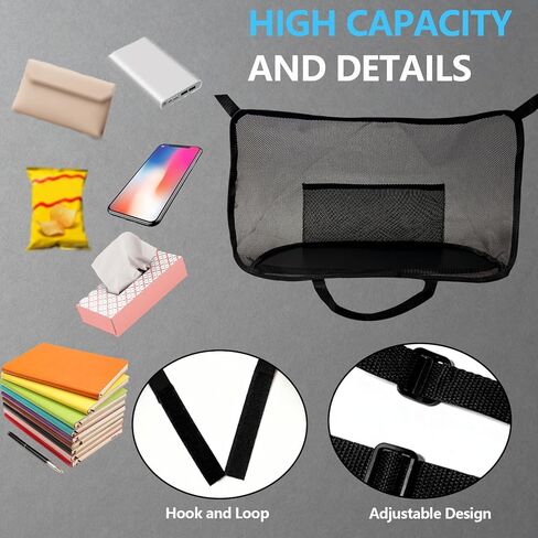 حامل محفظة للسيارة بين المقعد الأمامي، حامل حقيبة يد شبكي للجيب وحاجز للمقعد الخلفي للحيوانات الأليفة/الأطفال، منظم حقيبة شبكية لتخزين الهواتف/الوجبات الخفيفة، ملحقات السيارة للنساء in Kuwait