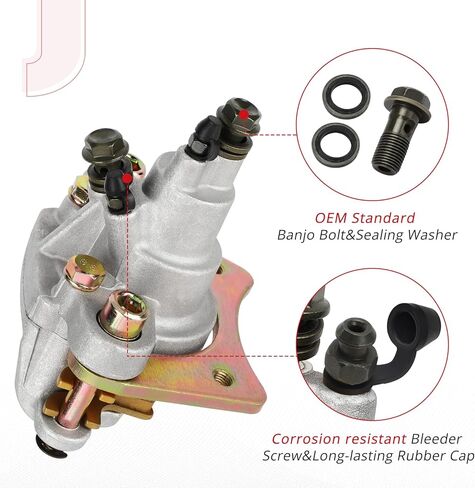 1911075 1911274 Rear Brake Caliper & Master Cylinder Compatible with Polaris Sportsman 800 Not for X2/6x6/Touring 2008-2009 in Saudi Arabia