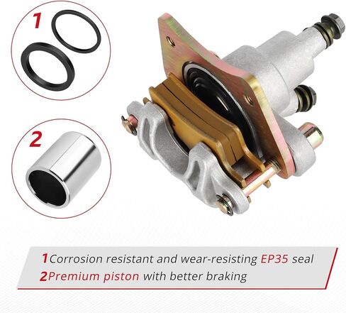 1911075 1911274 Rear Brake Caliper & Master Cylinder Compatible with Polaris Sportsman 800 Not for X2/6x6/Touring 2008-2009 in Saudi Arabia
