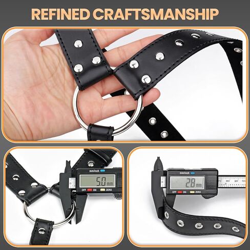 Men's PU Leather Chest Harness Belt, Adjustable Body Harness Belt for Men, Male Punk Chest Shoulder Harness for Party and Cosplay X024 in Saudi Arabia
