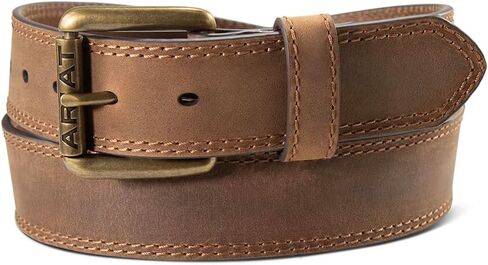 ARIAT Men's Double Stitch Edge Single Ply Work Leather Belt in Saudi Arabia
