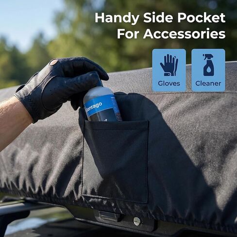 غطاء صندوق السقف، الأبعاد: 77 × 35 × 17 بوصة غطاء صندوق سقف عالمي مقاوم للماء والغبار والأشعة فوق البنفسجية ومقاوم للخدش متوافق مع تصميم Thule وPerflex وYakima التجاري السفلي سهل الارتداء in Kuwait