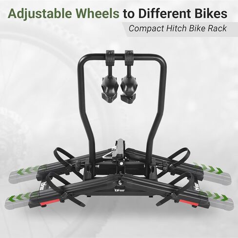 حامل دراجة لدراجتين سعة 100 رطل يناسب دراجات مقاس 16-29 بوصة، حامل دراجة وصلة ربط للسيارات والشاحنات ذات الدفع الرباعي، حامل دراجة لوصلة سحب جهاز استقبال 1¼/2 بوصة، حامل منصة دراجة قابل للإمالة وقابل للطي ومضاد للتمايل in Kuwait