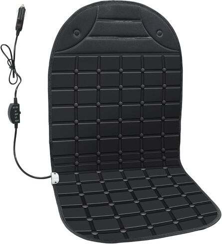 BRIGHTDECK Seat Cushion Winter Potable Seat Cover with Adjustanle Buckle for Full Back and Seat (Black) in Saudi Arabia