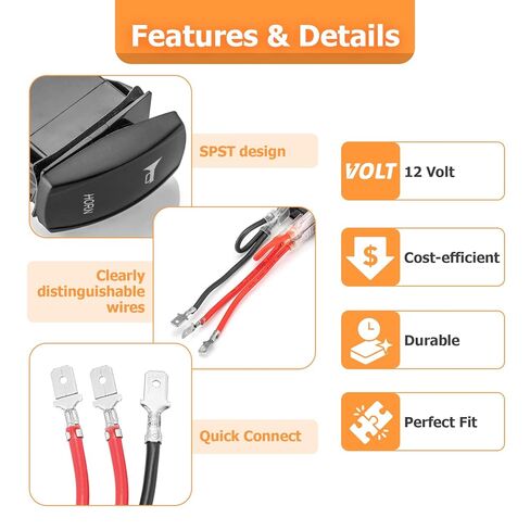 WeiSen LED Blue Horn Rocker Switch Speaker Push Button On/Off 12V Compatible with Auto Train UTV ATV Boat Marine Momentary Toggle Switch, Waterproof in Saudi Arabia