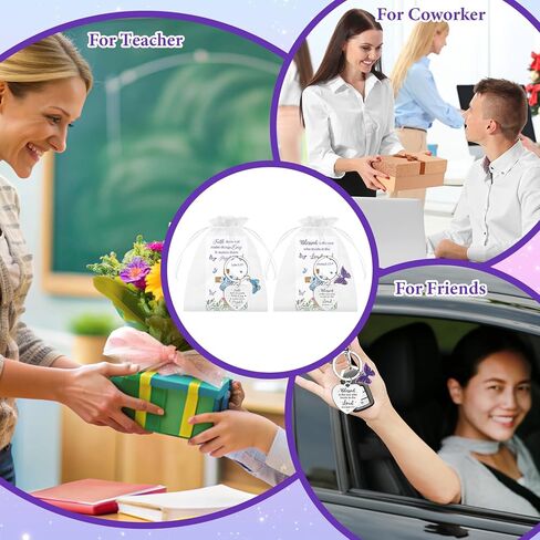 20 مجموعة من الهدايا الدينية الملهمة، سلسلة مفاتيح على شكل فراشة مسيحية، تشجيع تحفيزي، بطاقات شكر وحقائب أورجانزا، هدية تقدير للموظفين للأصدقاء وزملاء العمل in Kuwait