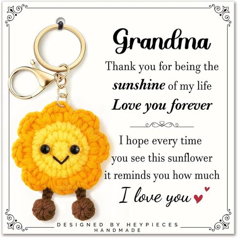 سلاسل مفاتيح عباد الشمس للنساء، شكرًا لك هدايا عيد ميلاد للأم والجدة والصديق المفضل والأخت والمدرس وزميل العمل in Kuwait