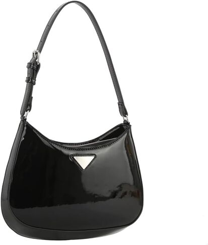 Shiny Patent Hobo Shoulder Bag for Women in Saudi Arabia