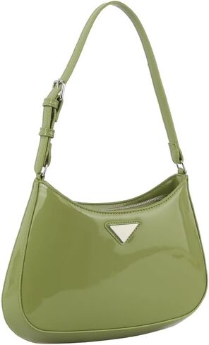 Shiny Patent Hobo Shoulder Bag for Women in Saudi Arabia