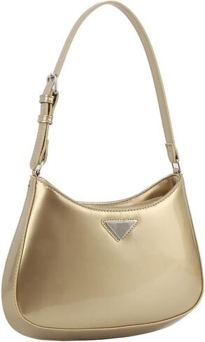 Shiny Patent Hobo Shoulder Bag for Women in Saudi Arabia