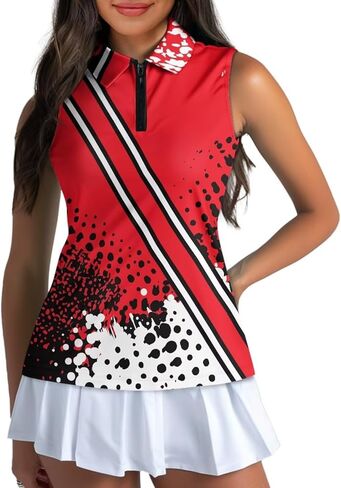 Sleeveless Golf Polo Shirts for Women Quick Dry Athletic Tank Tops Light Collared Tennis Shirts, XS-2XL in Saudi Arabia