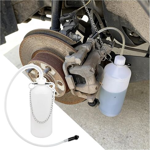 1L Car Brake Bleeder Bottle Kit with Chain & 23.62" Brake Bleeder Hose,Brakes Bleeders Kit for Vehicle System Maintenance,Hangable Car Brakes Fluid Bleeders Kits in Kuwait