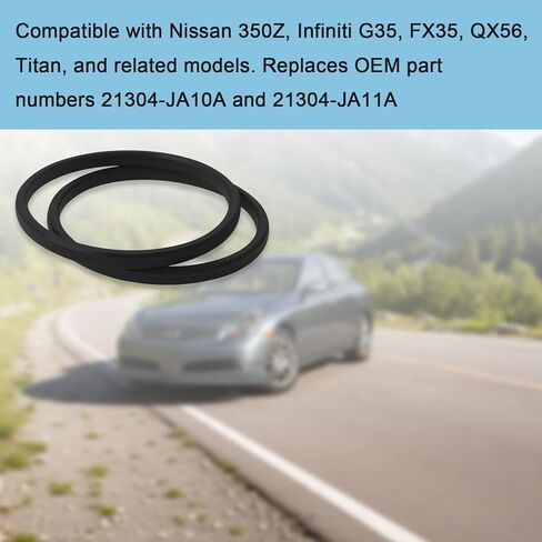 2 Pack Engine Oil Cooler Gasket & O-Ring Seal Compatible with Nissan 350Z Infiniti G35 FX35 QX56 Titan Replace# 21304-JA10A 21304-JA11A, Engine Oil Cooler Seal Gasket Replacement in Kuwait