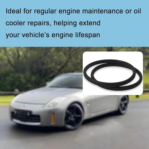 2 Pack Engine Oil Cooler Gasket & O-Ring Seal Compatible with Nissan 350Z Infiniti G35 FX35 QX56 Titan Replace# 21304-JA10A 21304-JA11A, Engine Oil Cooler Seal Gasket Replacement in Kuwait