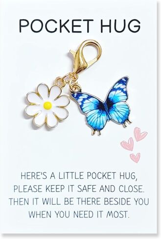 سلسلة مفاتيح YOJO Pocket Hug Keychain، سلسلة مفاتيح مع بطاقة تأكيد إيجابية، بطاقات تبادل تذكارية لتقدير الموظف in Kuwait