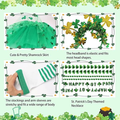 مجموعة أزياء عيد القديس باتريك للنساء والرجال، ملحقات خضراء لمستلزمات الحفلات الأيرلندية لعيد القديس باتريك in Kuwait
