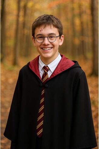 مجموعة أزياء الساحر - نظارات الساحر وأردية الزي المدرسي وملصقات الوشم - إكسسوارات الهالوين in Kuwait