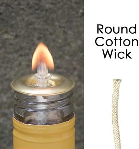 حاويات بنات دان تمتصها بمقاس 1/16 بوصة × 6 أقدام. فتيل بديل من القطن المضفر المستدير لمصباح زيت الكحول الكيروسين وموقد فانوس مصباح الشمعة 03 in Kuwait