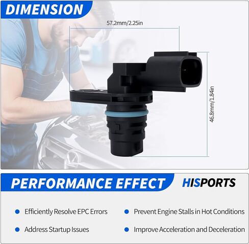 HiSport 3935025010 Engine Camshaft Position Sensor Compatible with Hyundai Genesis Coupe 2010-2012 Santa Fe 2010-2014 Sonata 2006-2014 Tucson, Kia Forte Sorento Magentis Rondo Optima Sportage in Saudi Arabia