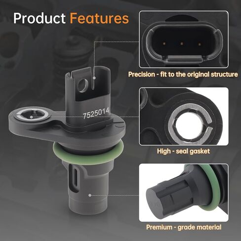 Camshaft Position Sensor Left/Right - Compatible with BMW 528i 535i X6 325i 325xi 330i 330xi 328i 335i Z4 X7 - Replaces 13627525014 13627558518 Set of 2 in Kuwait