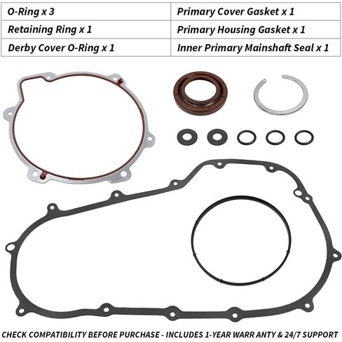 Prewired Touring M8 Primary Cover Gasket Seal Kit for Harley CVO Electra Glide Road Glide Road King Street Glide 2017-2025 OEM#25700378 25700455 2570067 in Saudi Arabia