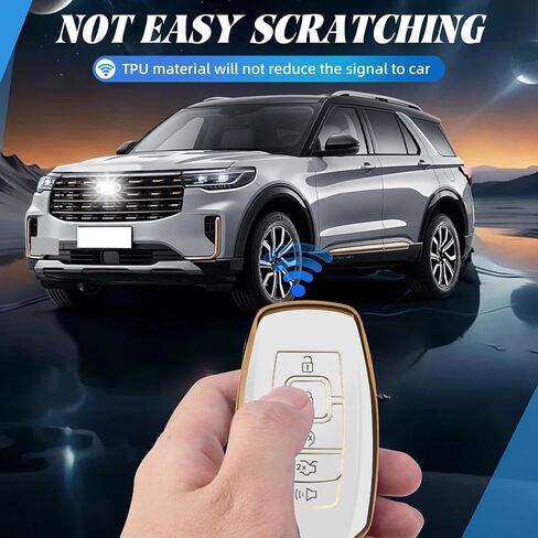 for Lincoln Key Fob Cover Compatible with Aviator Corsair Nautilus Navigator Continental MKC MKZ MKX Key Shell Case in Saudi Arabia