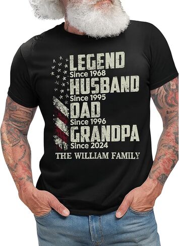 Personalized Legend Husband Dad Grandpa Shirt, Custom Grandpa Shirt, Custom Grandpas Gifts,Christmas 2025 in Saudi Arabia