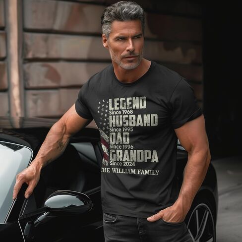 Personalized Legend Husband Dad Grandpa Shirt, Custom Grandpa Shirt, Custom Grandpas Gifts,Christmas 2025 in Saudi Arabia