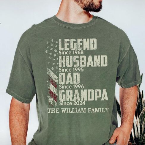 Personalized Legend Husband Dad Grandpa Shirt, Custom Grandpa Shirt, Custom Grandpas Gifts,Christmas 2025 in Saudi Arabia